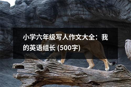 小學六年級寫人作文大全：我的英語組長 (500字)