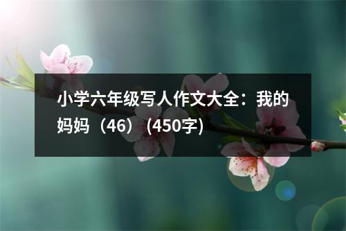 小學(xué)六年級(jí)寫人作文大全：我的媽媽（46） (450字)