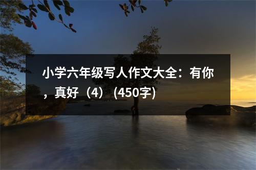 小學(xué)六年級(jí)寫人作文大全：有你，真好（4） (450字)