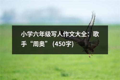 小學(xué)六年級寫人作文大全：歌手“周奧” (450字)