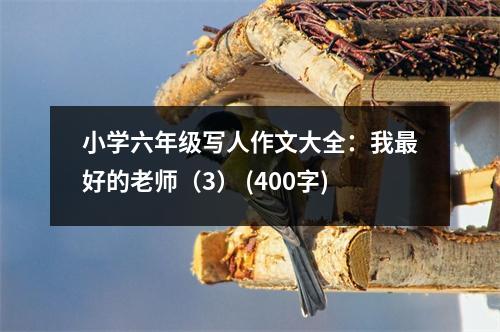 小學(xué)六年級(jí)寫人作文大全：我最好的老師（3） (400字)