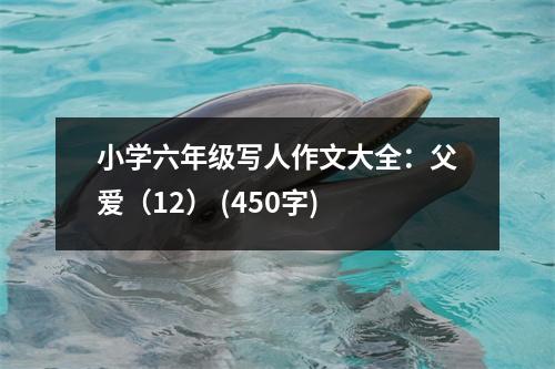 小學(xué)六年級寫人作文大全：父愛（12） (450字)