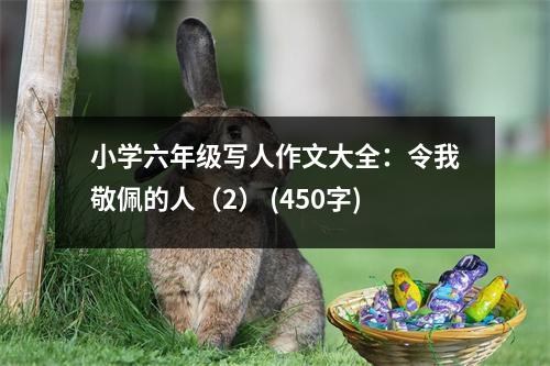 小學(xué)六年級(jí)寫人作文大全：令我敬佩的人（2） (450字)