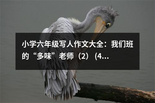 小學(xué)六年級(jí)寫(xiě)人作文大全：我們班的“多味”老師（2） (400字)