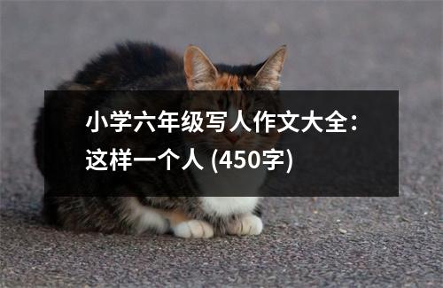 小學六年級寫人作文大全：這樣一個人 (450字)