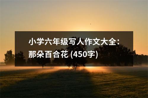 小學六年級寫人作文大全：那朵百合花 (450字)