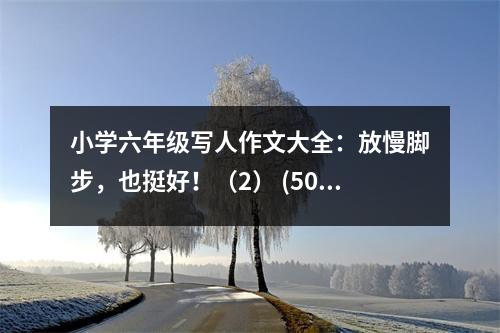 小學(xué)六年級(jí)寫人作文大全：放慢腳步，也挺好！（2） (500字)