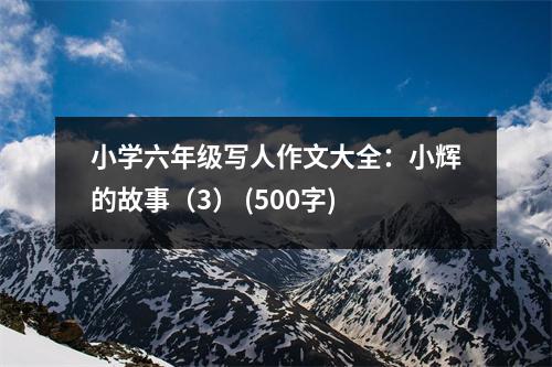 小學(xué)六年級寫人作文大全：小輝的故事（3） (500字)