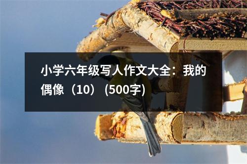 小學六年級寫人作文大全：我的偶像（10） (500字)