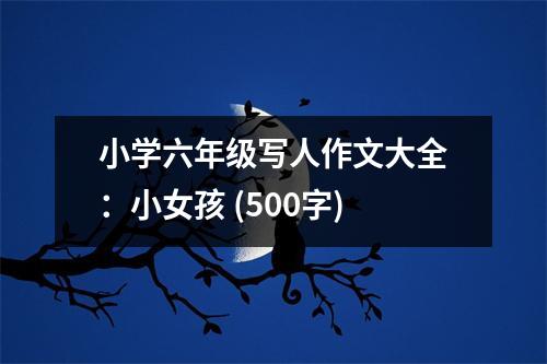 小學(xué)六年級(jí)寫(xiě)人作文大全：小女孩 (500字)