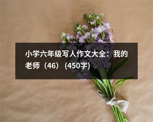 小學(xué)六年級寫人作文大全：我的老師（46） (450字)