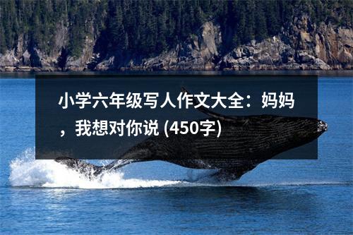 小學(xué)六年級寫人作文大全：媽媽，我想對你說 (450字)