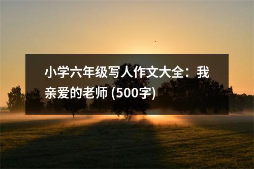 小學六年級寫人作文大全：我親愛的老師 (500字)