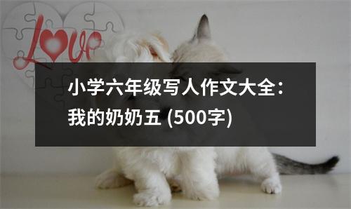 小學六年級寫人作文大全：我的奶奶五 (500字)