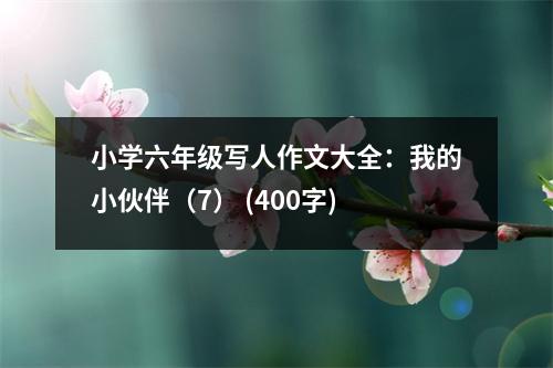 小學(xué)六年級寫人作文大全：我的小伙伴（7） (400字)