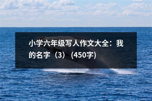 小學(xué)六年級(jí)寫人作文大全：我的名字（3） (450字)