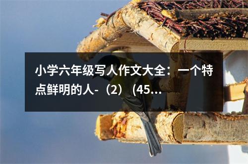 小學(xué)六年級(jí)寫(xiě)人作文大全：一個(gè)特點(diǎn)鮮明的人-（2） (450字)