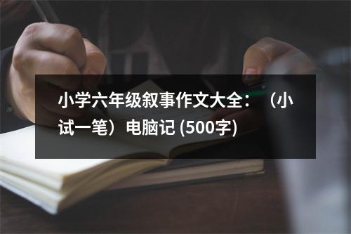 小學(xué)六年級敘事作文大全：（小試一筆）電腦記 (500字)