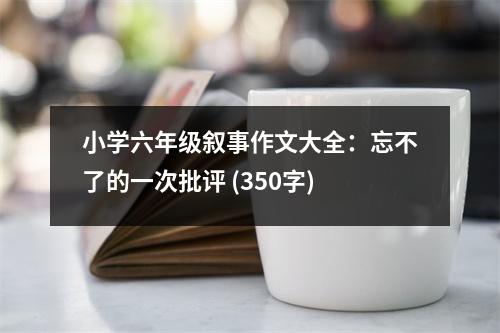 小學六年級敘事作文大全：忘不了的一次批評 (350字)
