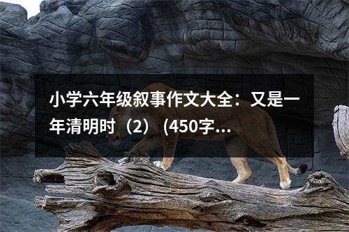 小學(xué)六年級(jí)敘事作文大全：又是一年清明時(shí)（2） (450字)