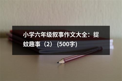 小學(xué)六年級敘事作文大全：捉蚊趣事（2） (500字)