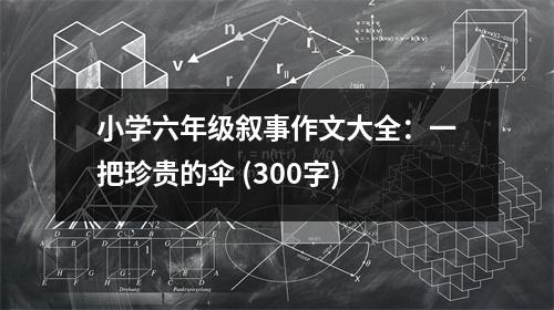 小學(xué)六年級敘事作文大全：一把珍貴的傘 (300字)