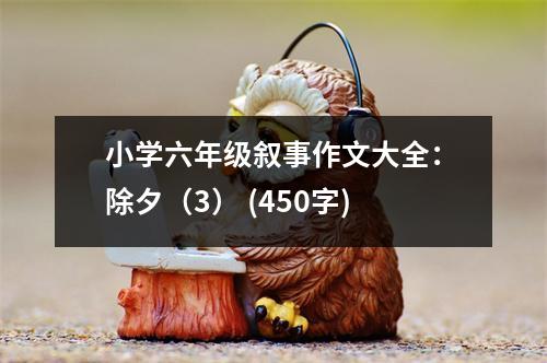 小學(xué)六年級敘事作文大全：除夕（3） (450字)