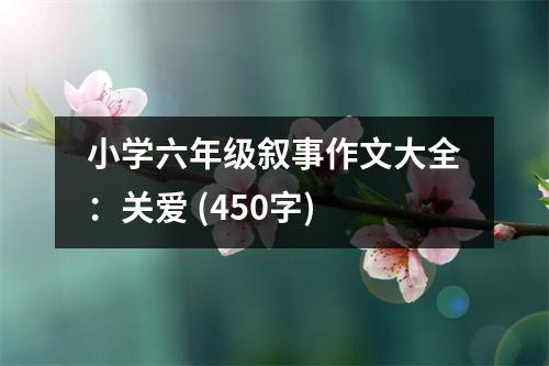 小學(xué)六年級敘事作文大全：關(guān)愛 (450字)