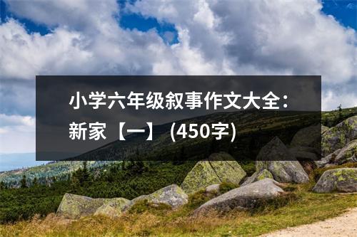 小學(xué)六年級敘事作文大全：新家【一】 (450字)