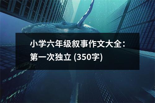 小學(xué)六年級(jí)敘事作文大全：第一次獨(dú)立 (350字)