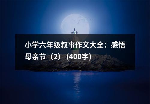 小學(xué)六年級(jí)敘事作文大全：感悟母親節(jié)（2） (400字)