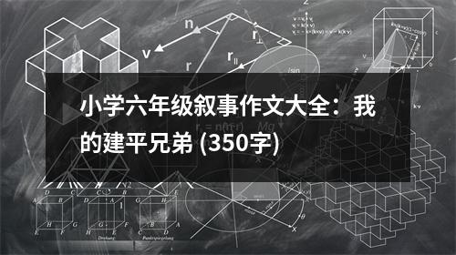 小學(xué)六年級敘事作文大全：我的建平兄弟 (350字)