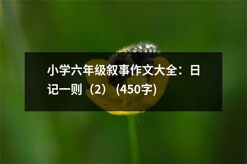 小學(xué)六年級敘事作文大全：日記一則（2） (450字)