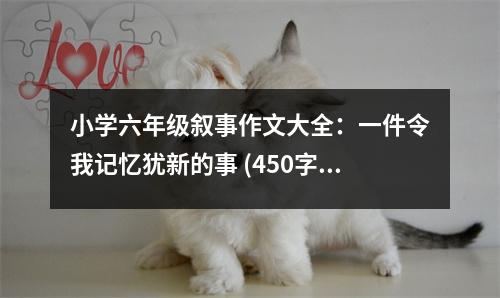 小學(xué)六年級(jí)敘事作文大全：一件令我記憶猶新的事 (450字)