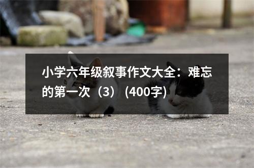 小學(xué)六年級敘事作文大全：難忘的第一次（3） (400字)