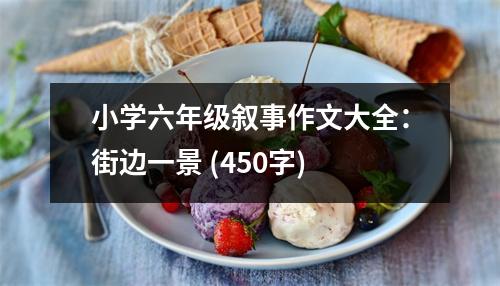 小學(xué)六年級(jí)敘事作文大全：街邊一景 (450字)