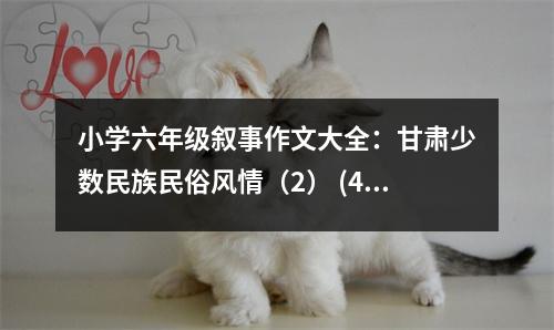 小學(xué)六年級敘事作文大全：甘肅少數(shù)民族民俗風(fēng)情（2） (400字)