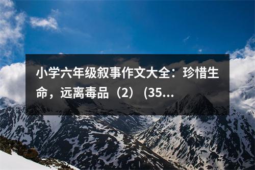 小學(xué)六年級(jí)敘事作文大全：珍惜生命，遠(yuǎn)離毒品（2） (350字)