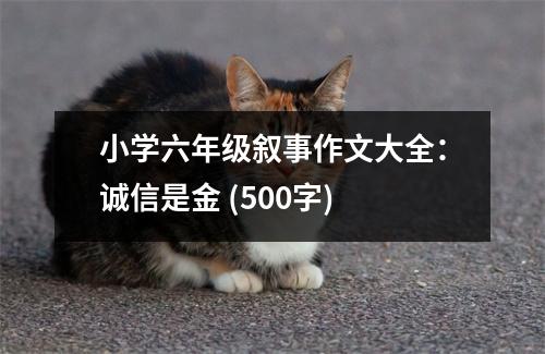 小學六年級敘事作文大全：誠信是金 (500字)