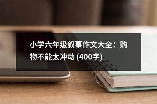 小學六年級敘事作文大全：購物不能太沖動 (400字)