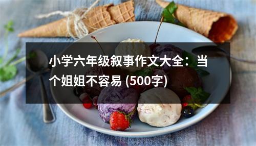 小學(xué)六年級敘事作文大全：當(dāng)個姐姐不容易 (500字)