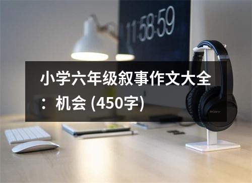 小學(xué)六年級敘事作文大全：機(jī)會 (450字)