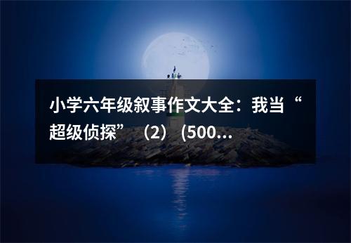 小學(xué)六年級(jí)敘事作文大全：我當(dāng)“超級(jí)偵探”（2） (500字)