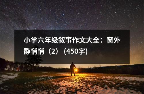 小學(xué)六年級(jí)敘事作文大全：窗外靜悄悄（2） (450字)