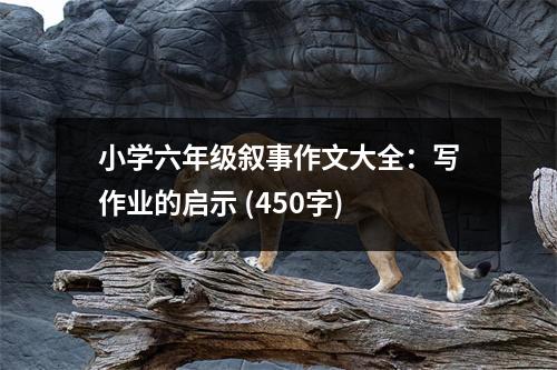 小學(xué)六年級敘事作文大全：寫作業(yè)的啟示 (450字)