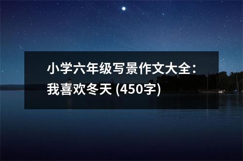 小學(xué)六年級(jí)寫景作文大全：我喜歡冬天 (450字)