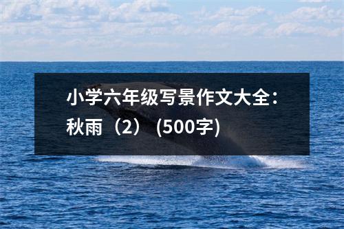 小學六年級寫景作文大全：秋雨（2） (500字)
