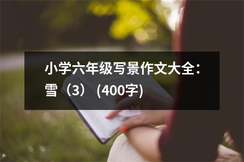 小學(xué)六年級寫景作文大全：雪（3） (400字)