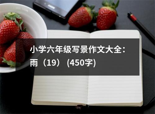 小學六年級寫景作文大全：雨（19） (450字)