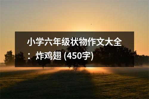 小學六年級狀物作文大全：炸雞翅 (450字)